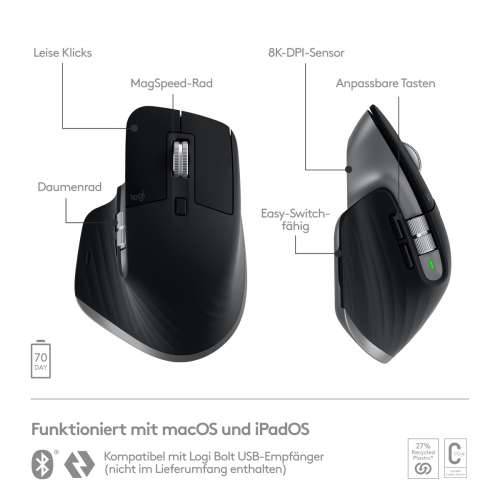 Logitech MX Master 3S za Mac Wireless Performance Mouse - Space Gray Cijena