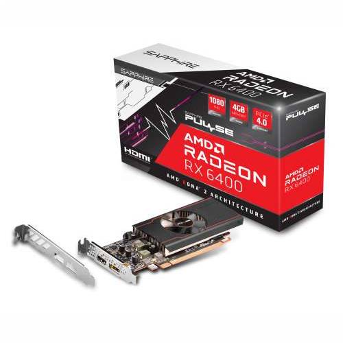Grafička kartica Sapphire Pulse Radeon RX 6400 - 4 GB GDDR6, HDMI, DP Cijena