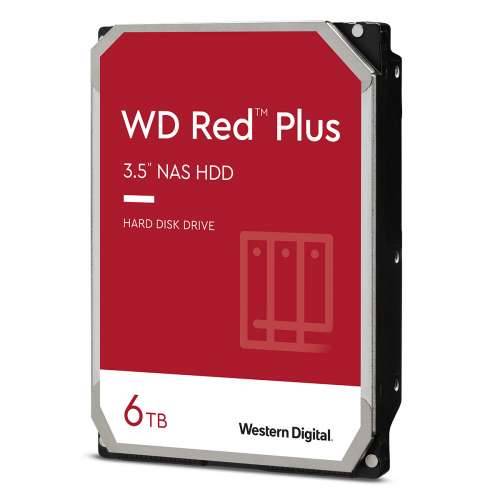 Western Digital WD Red Plus 6TB 256MB 3,5 inča SATA 6Gb/s - unutarnji NAS tvrdi disk (CMR)