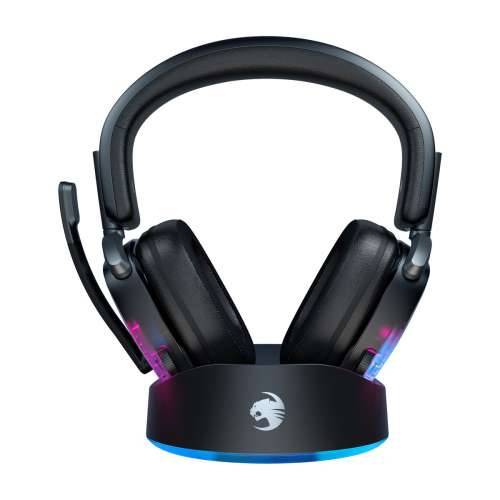 Roccat Syn Max Air crna - bežične RGB gaming slušalice s 3D zvukom i priključnom stanicom