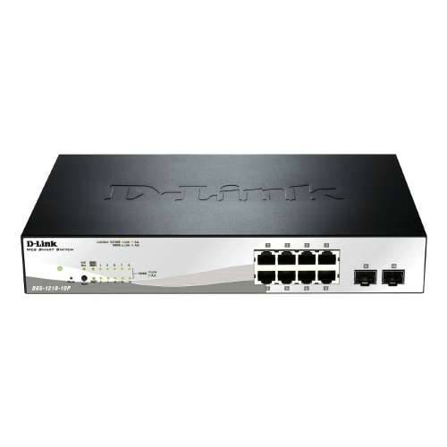 D-Link DGS-1210-10P Smart+ upravljani prekidač [8x Gigabit Ethernet PoE+, 2x GbE SFP] Cijena