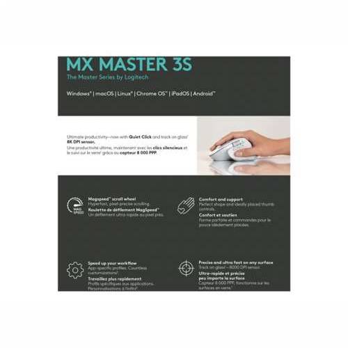 LOGI MX Master 3S Perf Wl Mouse P GREY Cijena