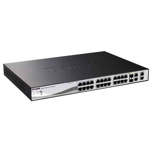 D-Link DGS-1210-28P Smart+ upravljani prekidač [24x Gigabit Ethernet PoE+, 4x GbE/SFP Combo] Cijena