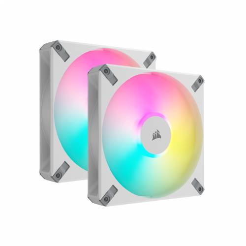CORSAIR AF140 RGB ELITE bijeli 2 komada | Ventilator kućišta od 140 mm uključujući iCUE Lighting Node CORE Cijena