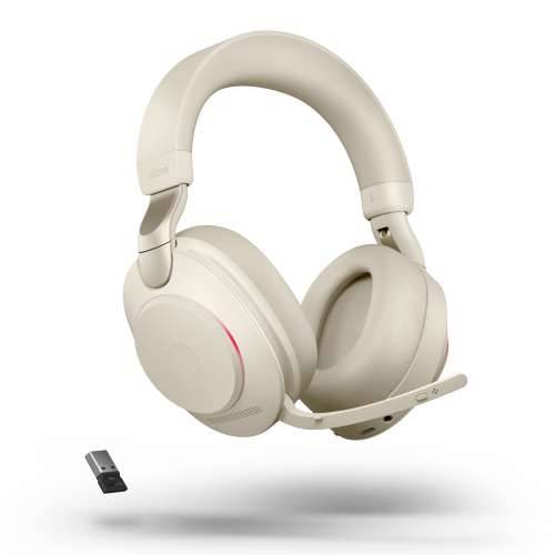 Jabra Evolve2 85 slušalice, stereo, bežične, bež Bluetooth, uključujući vezu 380 USB-A, optimizirano za Microsoft Teams Cijena