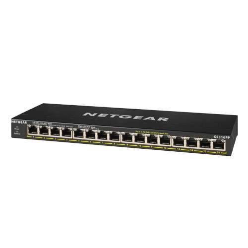 NETGEAR GS316PP SOHO neupravljani prekidač [16x Gigabit Ethernet PoE+, 183 W] Cijena