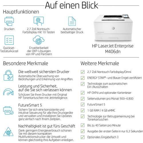 L HP LaserJet Enterprise M406DN A4/LAN/Duplex Cijena