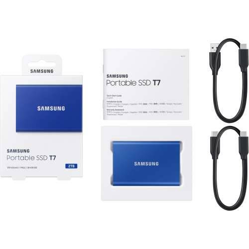 2TB Samsung Portable T7 USB 3.2 Gen2 Blue retail Cijena