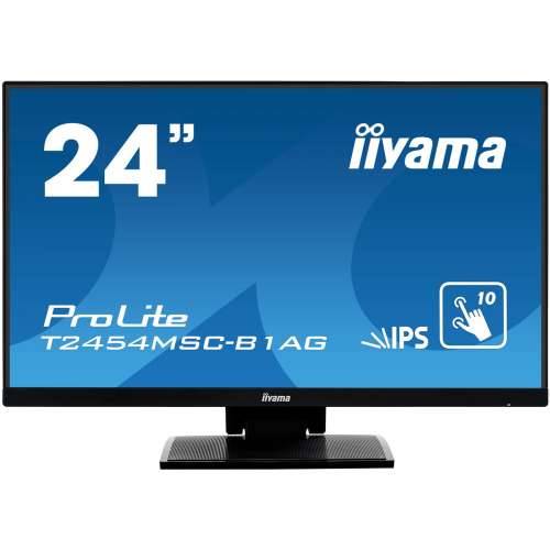 24”/60.5cm (1920x1080) iiyama ProLite T2454MSC-B1AG 16:9 5ms Touchscreen VGA USB HDMI VESA Speaker Full HD Black