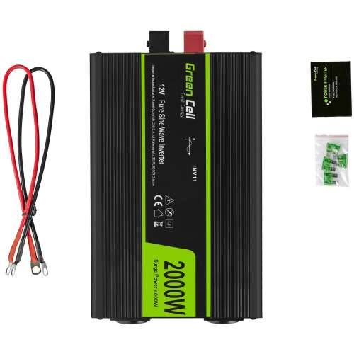 Green Cell Car Voltage Converter Power Inverter 12V > 230V 2000/4000W Black Cijena