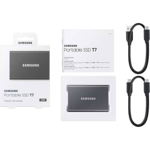 2TB Samsung Portable T7 USB 3.2 Gen2 Titan Gray retail Cijena