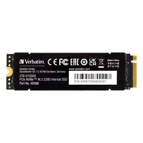 Verbatim Vi7000G SSD 2TB M.2 PCIe NVMe s unutarnjim čvrstim modulom hladnjaka Cijena