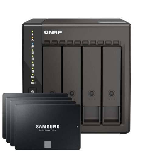 QNAP Systems TS-453E-8G 4TB 870 EVO SSD paket [0/4 HDD/SSD, 2x 2.5GbE LAN, 8GB RAM]