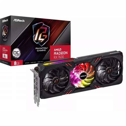 Asrock Radeon RX 7600 Phantom Gaming 8GO OC grafička kartica - 8GB GDDR6, 1x HDMI, 3x DP Cijena