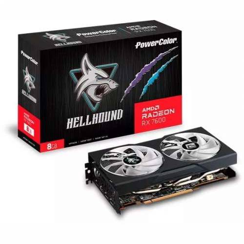 Powercolor Radeon RX 7600 Hellhound grafička kartica - 8GB GDDR6, 1x HDMI, 3x DP