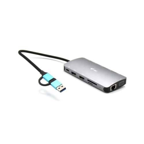 i-tec USB 3.0 USB-C/Thunderbolt 3x Display Travel Nano Dock s LAN & Power Delivery 100 W, putna docking stanica