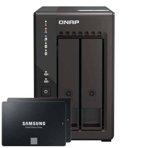 QNAP Systems TS-253E-8G 2TB 870 EVO SSD paket [0/2 HDD/SSD, 2x 2.5GbE LAN, 8GB RAM] Cijena