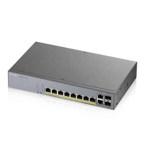 Zyxel 12-portni pametni upravljani prekidač (GS1350-12HP) [10x Gigabit Ethernet, 2x SFP, PoE]