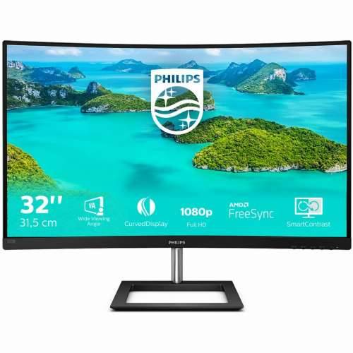 81.3cm/32““ (1920x1080) Philips E-line 322E1C Curved 16:9 4ms HDMI VGA DisplayPort VESA Full HD Black Silver Cijena