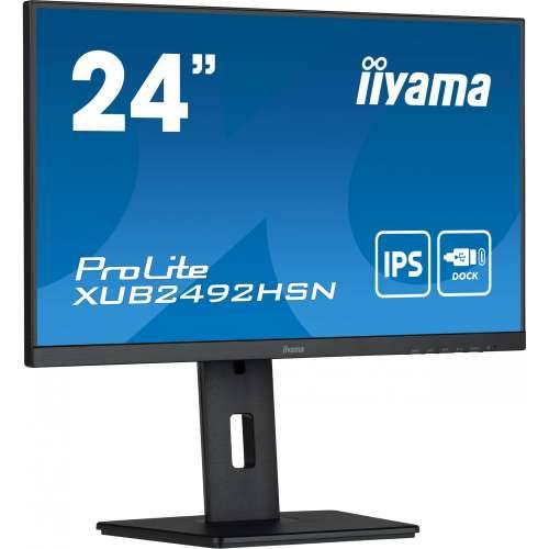 61cm/24““ (1920x1080) Iiyama ProLite XUB2492HSN-B5 16:9 4ms IPS HDMI DisplayPort USB-C VESA Pivot Speaker FHD Black Cijena