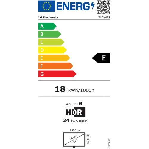 60cm/24““ (1920x1080) LG 24GN60R-B 16:9 1ms IPS 2xHDMI DisplayPort VESA Full HD Black/high glossy metallic red deco Cijena