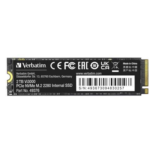 Verbatim Vi3000 SSD 2TB M.2 PCIe NVMe unutarnji solid state modul Cijena