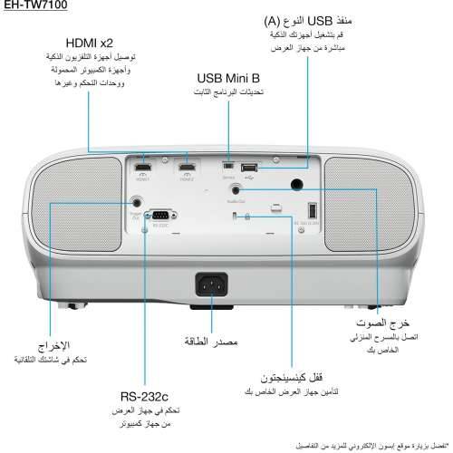 (3840x2160) Epson EH-TW7100 3000-Lumen 3-LCD 16:9 3D 2xUSB2.0-A USB2.0-MiniB 2xHDMI Bluetooth Speaker 4k PRO-UHD White 24-32dB Cijena