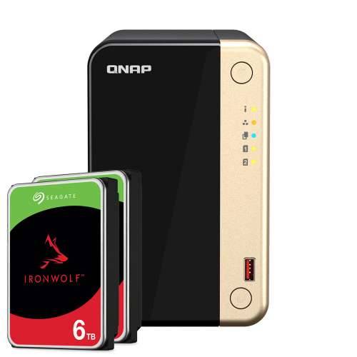 QNAP Systems TS-264-8G 12TB Seagate IronWolf NAS paket NAS uključujući 2x 6TB Seagate IronWolf 3,5 inčni SATA tvrdi disk