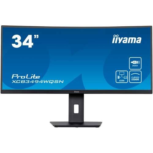 34““/86.4cm (3440x1440) iiyama XCB3494WQSN 0.4ms HDMI DisplayPort USB 3.0 Height Adj. Stand Speaker Black Cijena