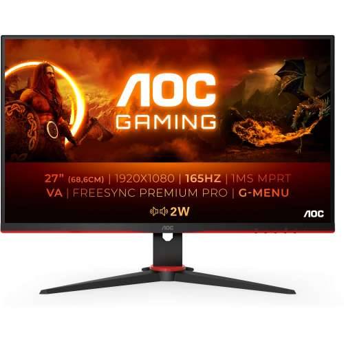 69cm/27“ (1920x1080) AOC Gaming 27G2SAE/BK FHD 165Hz 1ms 2xHDMI DP LS black/red Cijena