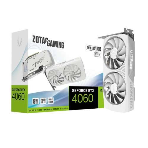 ZOTAC GAMING GeForce RTX 4060 Twin Edge OC White Edition - 8GB GDDR6, 1x HDMI, 3x DP Cijena