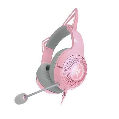 Razer Kraken Kitty Edition V2 Quartz Gaming slušalice - Žičane RGB slušalice s mačjim ušima i Razer Chroma RGB osvjetljenjem Cijena