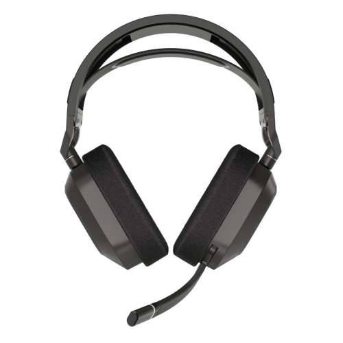 Corsair HS80 MAX bežične slušalice čelično sive - bežične slušalice za igranje s dinamičnim RGB osvjetljenjem na svakoj slušalici