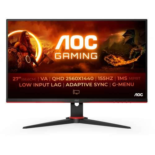68.6cm/27“ (2560x1440) AOC Gaming G2 Q27G2E/BK QHD LED 155Hz 1ms 2xHDMI DP Black/Red