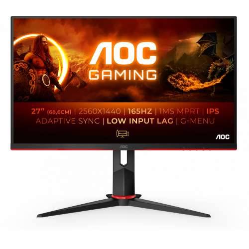 68.6cm/27“ (2560x1440) AOC Gaming G2 Q27G2S/EU QHD LED IPS 165Hz 1ms 2xHDMI DP Pivot Black/Red