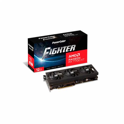 Powercolor RX 7700XT Fighter 12GB grafička kartica - 12GB GDDR6, 1x HDMI, 3x DP