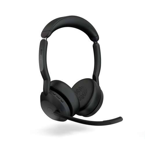 Jabra Evolve2 55, stereo Bluetooth slušalice, 4 mikrofona MS Teams certificirani, aktivno uklanjanje buke (ANC), uklj. Link 380 USB-A Bluetooth®-Ada