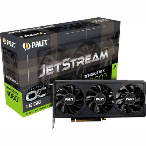 Palit GeForce RTX 4060 Ti JetStream 16G OC grafička kartica - 16GB GDDR6, 1x HDMI, 3x DP