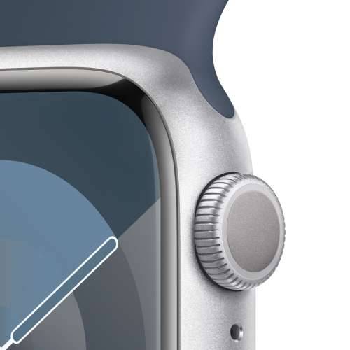 AppleWatch S9 aluminij 41 mm srebrni (sportski remen oluje plavi) S/M Cijena