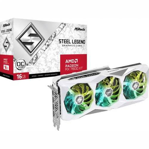 ASRock Steel Legend Radeon RX 7800 XT OC grafička kartica - 16GB GDDR6, 1x HDMI, 3x DP