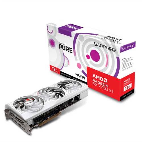 SAPPHIRE PURE AMD Radeon RX 7700 XT Gaming grafička kartica - 12 GB GDDR6, HDMI, 3x DP