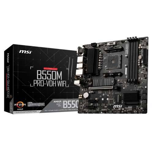 MSI B550M PRO-VDH WIFI - motherboard - micro ATX - Socket AM4 - AMD B550 Cijena