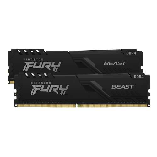 Kingston FURY Beast - DDR4 - kit - 32 GB: 2 x 16 GB - DIMM 288-pin - 3200 MHz / PC4-25600 - unbuffered