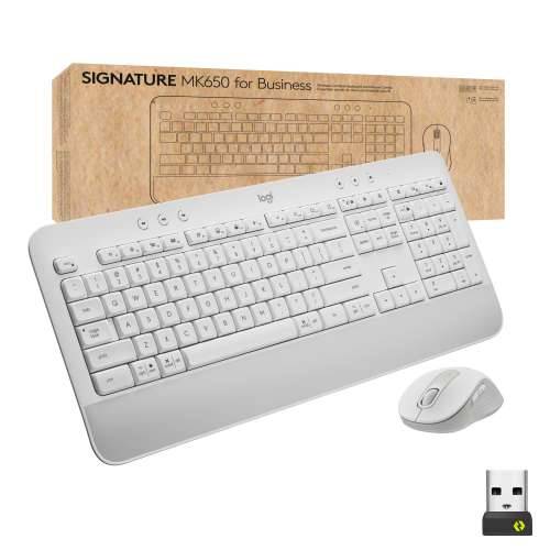 Logitech Keyboard and Mouse Set Signature MK650 Combo For Business - UK Layout - White Cijena