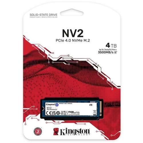 Kingston SSD NV2 - 4 TB - M.2 2280 - PCIe 4.0 x4 NVMe Cijena