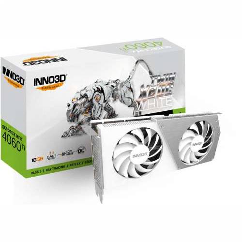 Inno3D GeForce RTX 4060Ti Twin x2 OC - graphics card - GeForce RTX 4060 Ti - 16 GB - white Cijena