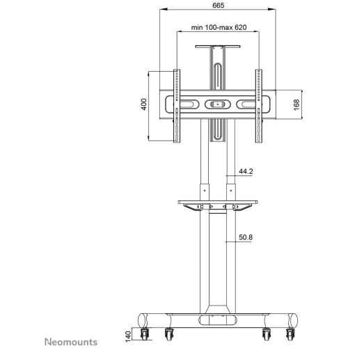 Neomounts NM-M1700 cart - for LCD display - black Cijena