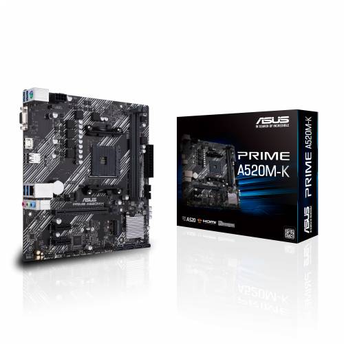 ASUS PRIME A520M-K - motherboard - micro ATX - Socket AM4 - AMD A520