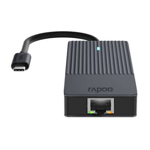 Rapoo USB-C multiport adapter, 8-u-1 sivi Cijena