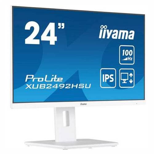61cm/24“ (1920x1080) Iiyama ProLite XUB2492HSU-W6 16:9 FHD IPS 100Hz 0.4ms HDMI DP Pivot Speaker White Cijena